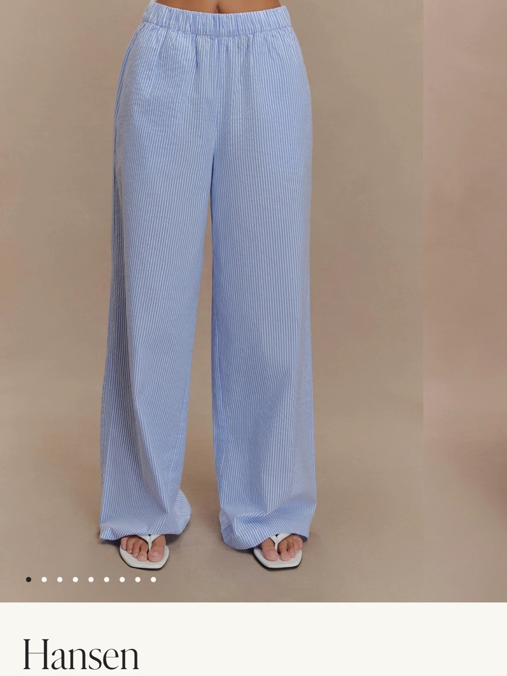NWT Meshki Hansen Wide-Leg Pinstripe Pants
